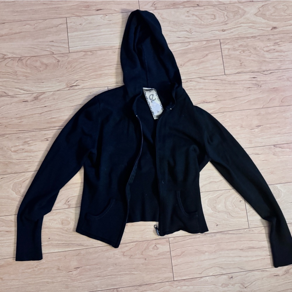 Black Hooded Sweater